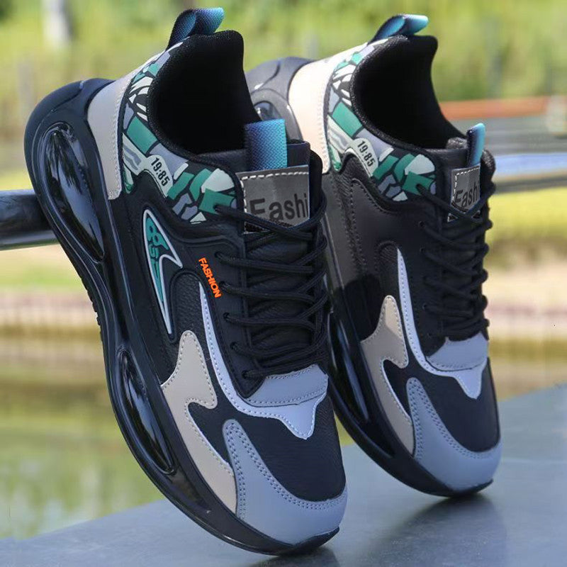Men's shoes 2026 new spring leather waterproof casual sports shoes men's running shoes versatile student trendy shoes