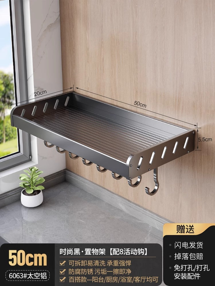 White balcony, washing machine rack above the laundry pool, no punching, wall hanging, living room, bedroom, flower storage shelf