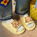 New eva platform slippers for women - capybara design, all-season wear, indoor/outdoor non-slip, thick sole, couple's slippers