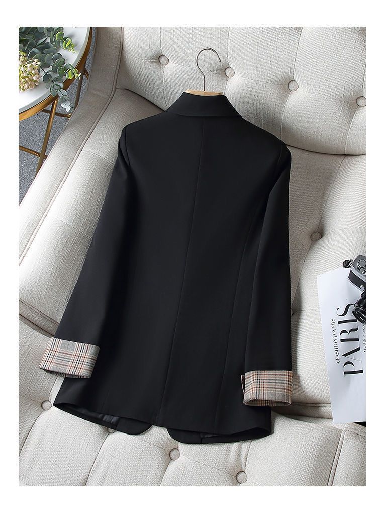 cross-border e-commerce women's outerwear: designer, niche, casual blazer - petite-friendly, slim-fit blazer top