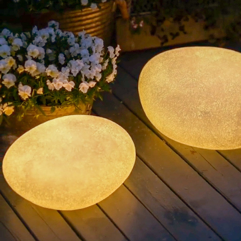 Outdoor waterproof led creative light-up stone lamp - realistic pebble lights for villa gardens, lawns, and courtyards