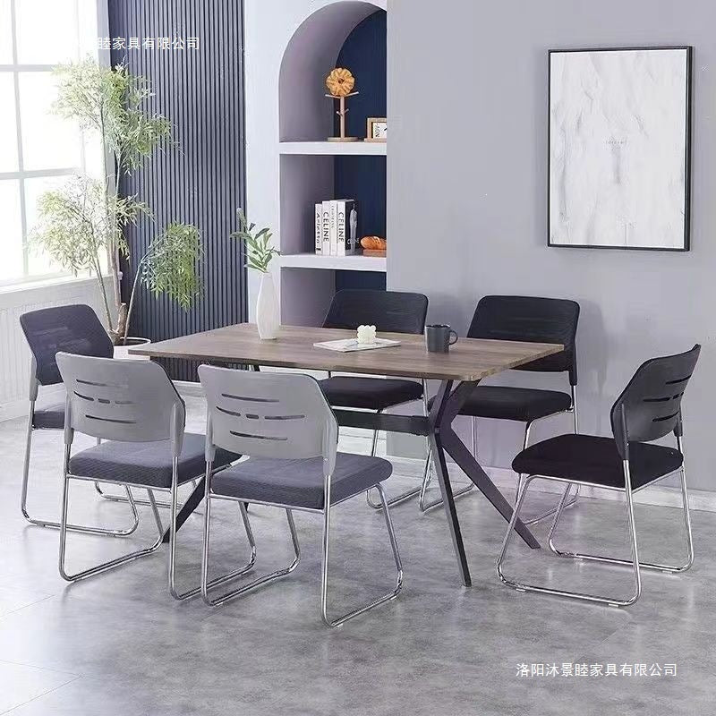 Office chair conference room prolonged sitting meeting training staff ergonomic chair stackable backrest chair for chess and card room
