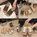 Crystal slides women's summer new fashion versatile one-strap slippers home anti-slip cross-border export popular trendy ins style