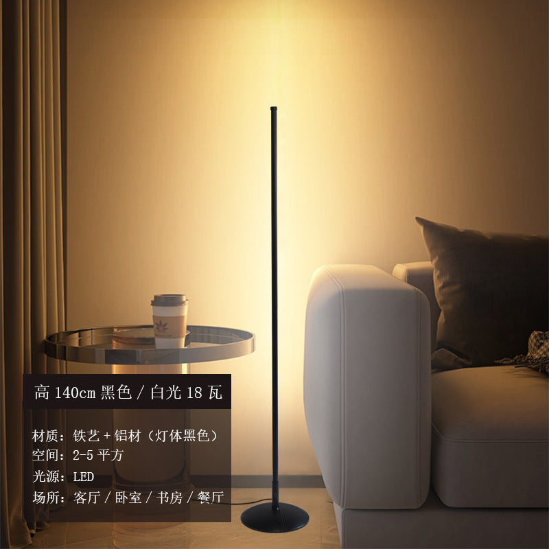 Floor lamp inscasual scandinavian led living room bedroom vertical bedside lamp corner floor lamp remote control atmosphere lamp