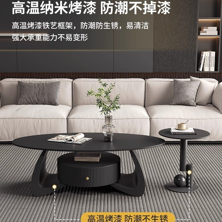 Cream style normcore slate coffee table living room for home coffee table new arrivalaccessible luxury small apartment coffee table combination