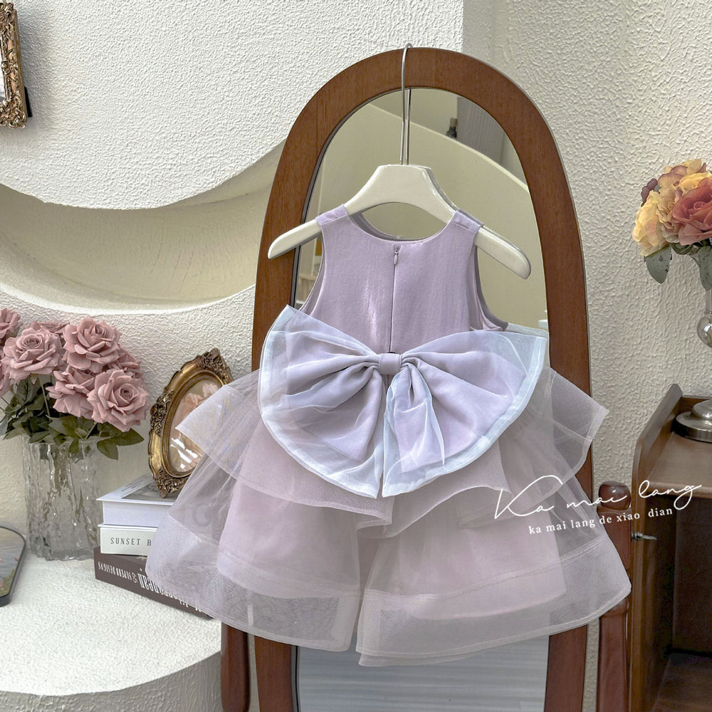 Girls' dress  summer premium birthday dress baby girl summer outfit stylish sleeveless puffy princess dress