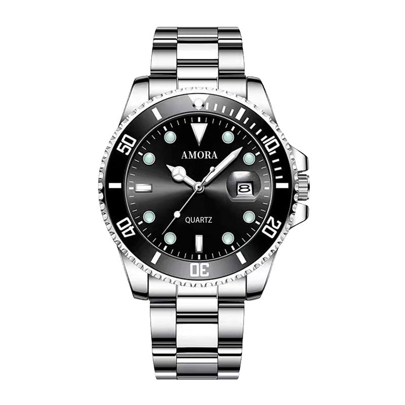 Xiangshiman brand golden steel belt waterproof water ghost men's luminous watch factory direct sales exportnew arrival cross-border hand