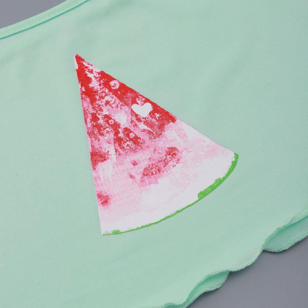 European and american style new women's loungewear set: camisole top and shorts pajamas with watermelon print - cute and trendy
