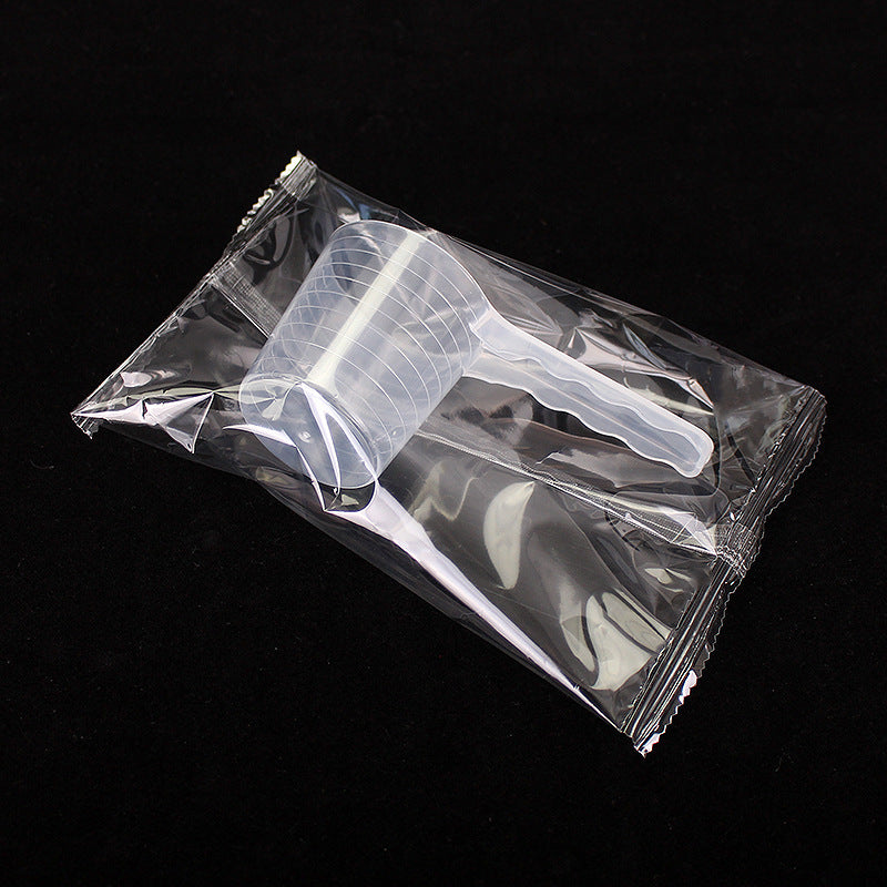 Individually wrapped 100ml clear plastic measuring spoons for powder, liquid, fertilizer, feed (non-edible), water, and 100g measurements