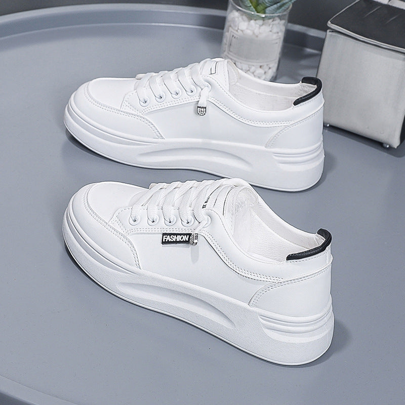 New spring/autumn women's chunky sole white sneakers - versatile women's athletic casual shoes, slip-on loafers