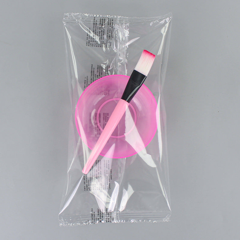 Beauty tool supplies mask bowl brush suit individually packaged mask bowl + mask brush plastic bowl makeup brush