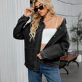 Fashion cross-border export women's american retroloosecasuallong sleevessoutwear early autumn new arrival lapel denim outwear