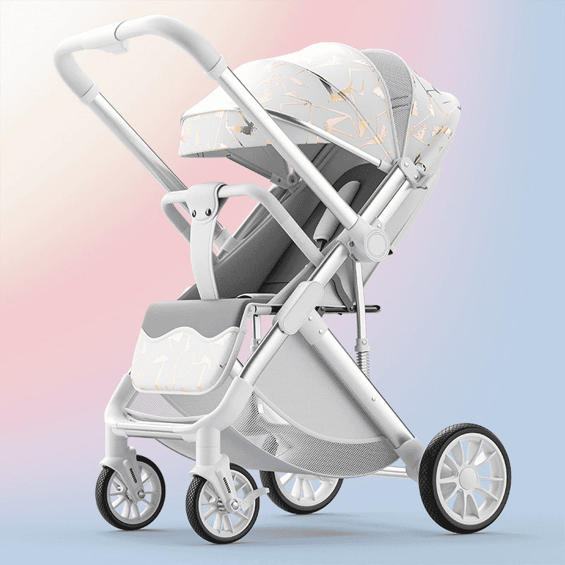 Kids lightweight foldable two-way baby walking baby handy gadget cross-border wholesale high view stroller can sit and lie down stroller