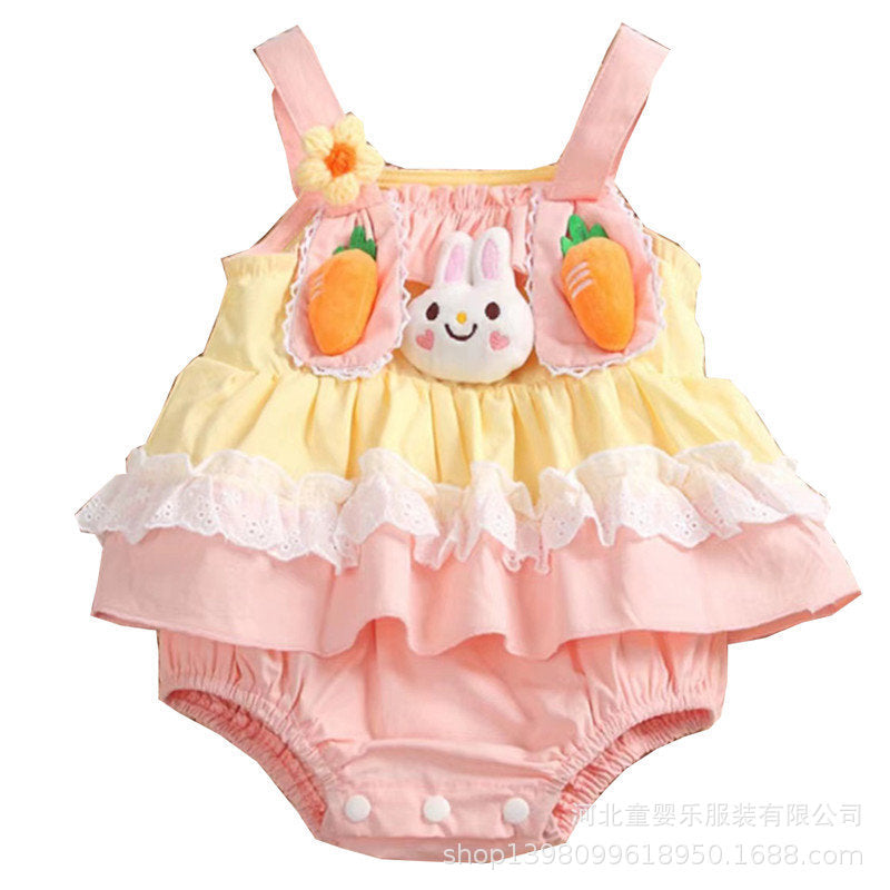 Baby sling clothes summer thin style 100-day baby bag butt clothes infants and toddlers sleeveless super cute cute cartoon khaki