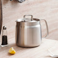 304 stainless steel uncoated multi-purpose pot with strainer, oil skimmer, kitchen lard container, small fryer - customizable