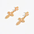 European and american cross-border ring retro punk cross earrings jewelry stylishtrendyniche styleins style earrings earrings