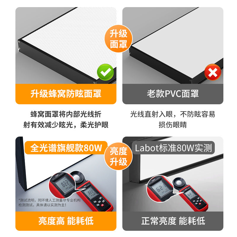 Full spectrum eye protection led strip lamps Modern simple office chandelier Super bright store commercial ceiling lighting