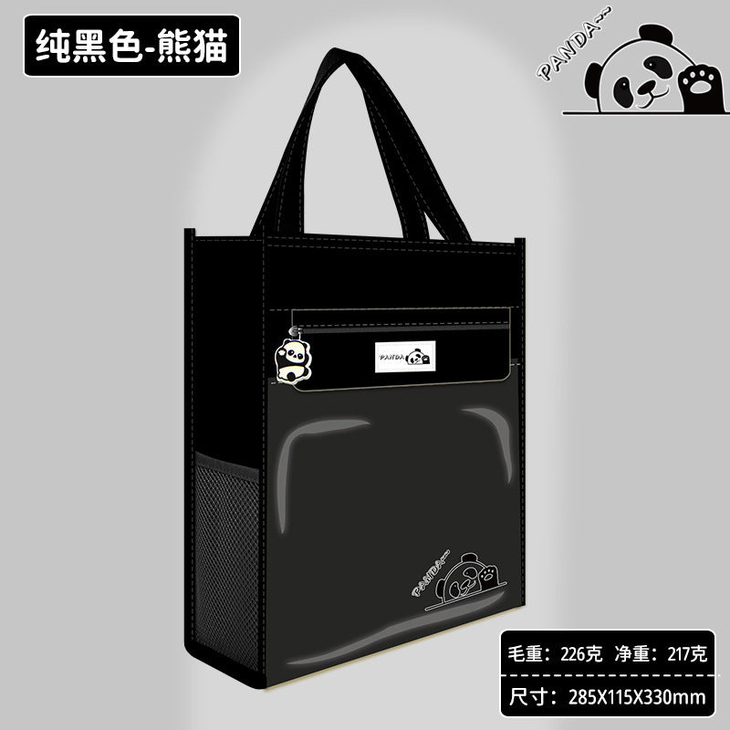 Kapibara bag tutoring bag, primary school student tote bag, book bag, large capacity canvas tutoring file bag, desktop storage
