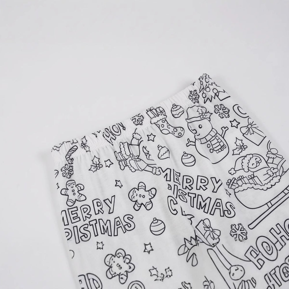 Flame-retardant fabric european and american cross-border children's pajamas diy graffiti foreign trade children's clothing wholesale
