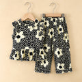 For pre-orders, please contact customer service - black background with white floral print set