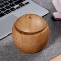 Wood grain round spray mushroom humidifier silent usb air aromatherapy machine mini vase wood grain humidifier