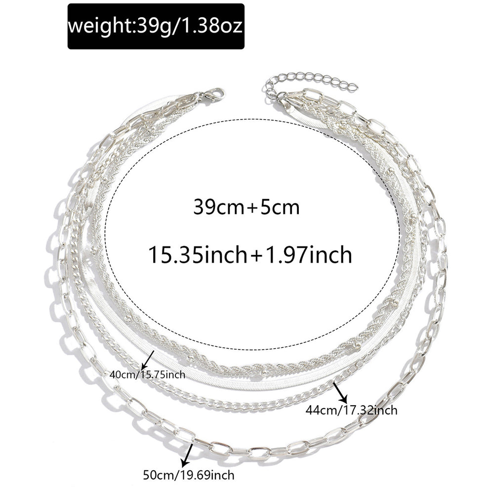 Multi-layered hip-hop necklaces wholesale, cross-border hot-selling, personalized metal punk style, high-end unisex jewelry