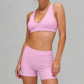 new arrival push-up bubble wrap belt chest pad running sports intimates bra high waist three-quarter shorts yoga suit