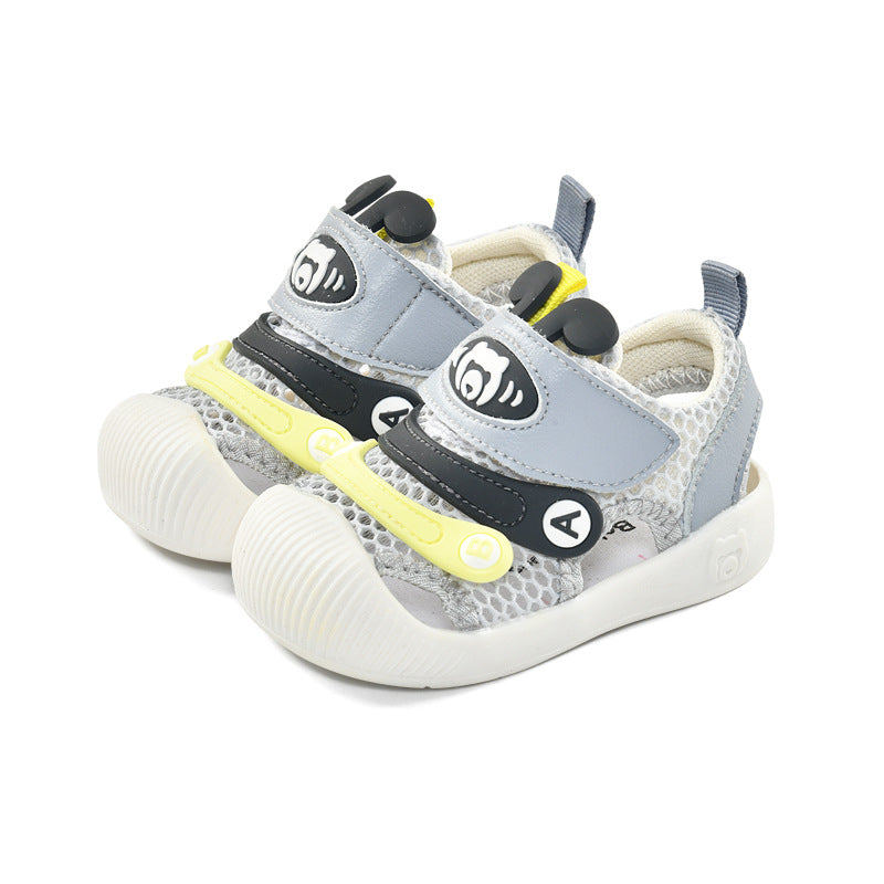 Baby sandals for girls, summer first walker shoes, 0-1-2 years old infant anti-slip soft sole mesh shoes for babies and toddlers, boys' shoes