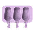 Factory direct, ready-to-ship: diy cartoon ice pop molds - new 3-cavity silicone ice cream molds with lids