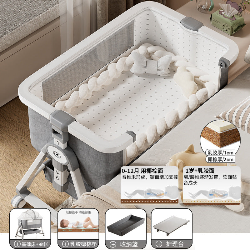 Baby crib - portable, foldable, multi-functional bassinet - newborn & toddler convertible bed