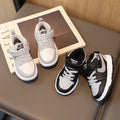 Kids sneakers for boys and girls mid-top shadow gray sneakers winter second cotton shoes for men and women baby shoes soft bottom toddler shoes