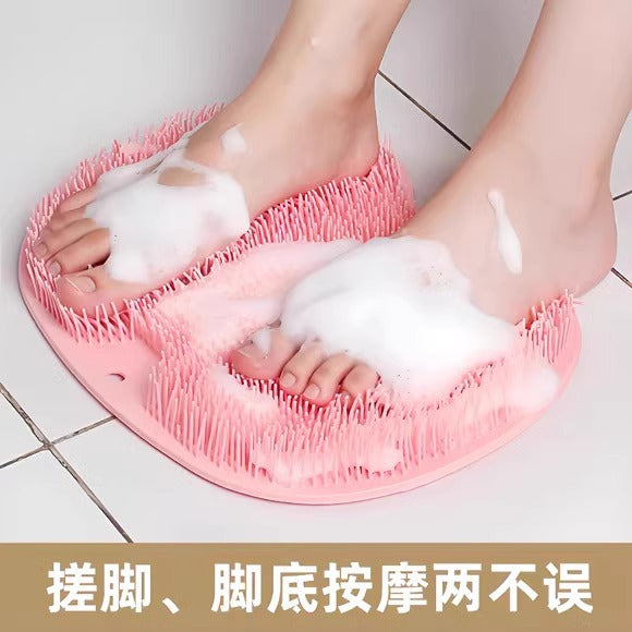 Lazy bath rubbing mat bathroom massage artifact foot rubbing mat multi-functional silicone bathtub non-slip rubbing bath mat