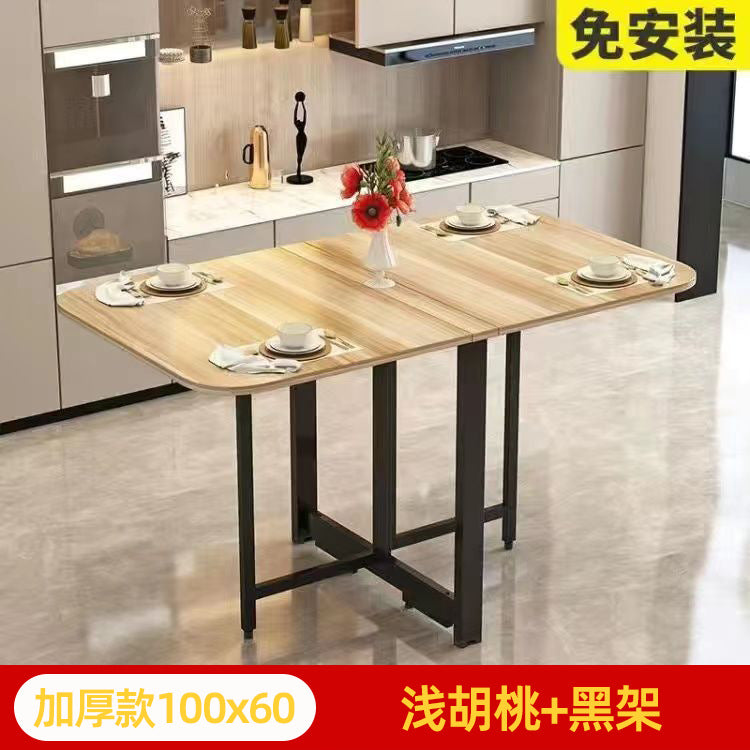 Foldable dining table set - space-saving, multi-functional, portable table and chairs for small apartments - rectangular dining table with four chairs