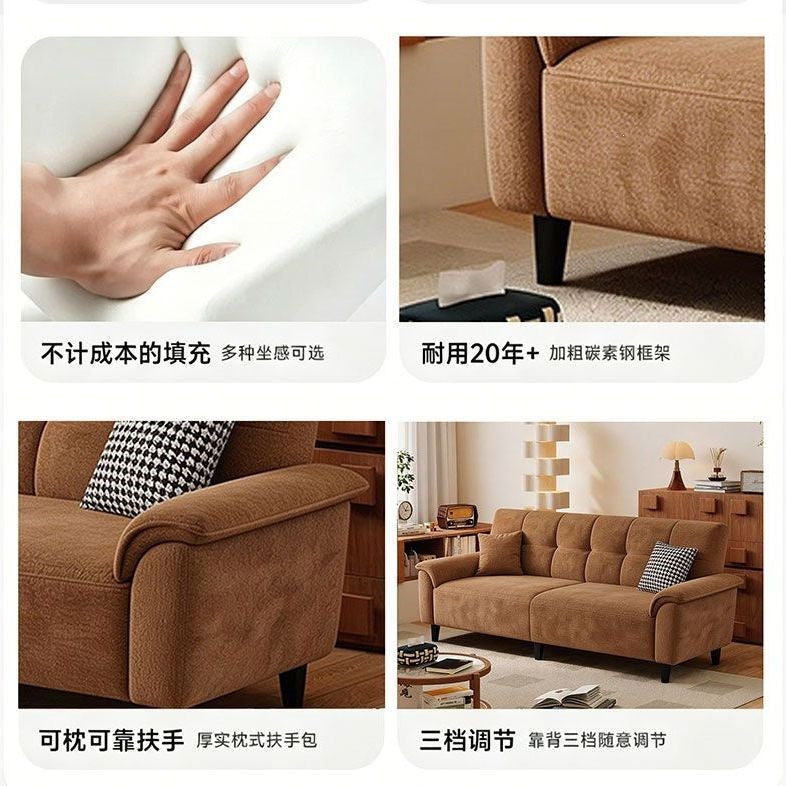 Office sofa small apartment cat scratching leather sofa casual rental house b&b bedroom apartment combination foldable sofa