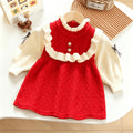 Girls' fashionable knitted princess dress - new  autumn/winter collection for baby girls, perfect for first birthday and autumn/winter wear