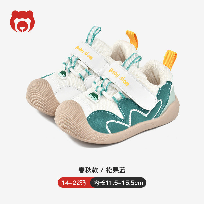 Toddler shoes for boys, spring and autumn infant shoes, soft sole functional mesh shoes, baby shoes for boys aged 1-3 years