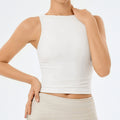 Jinke tight double-layer yoga vest sleeveless outweareasiest for matchcasual fitness wear running beautiful back sports tops