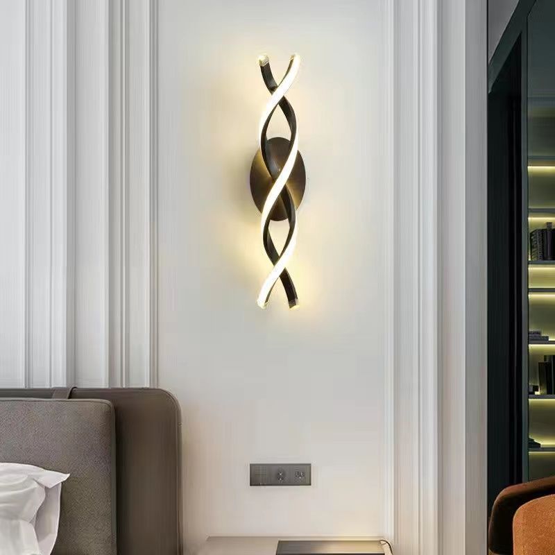 Creative minimalist wall sconce - modern lighting for living room tv backdrop, stairway, bedroom, and bedside