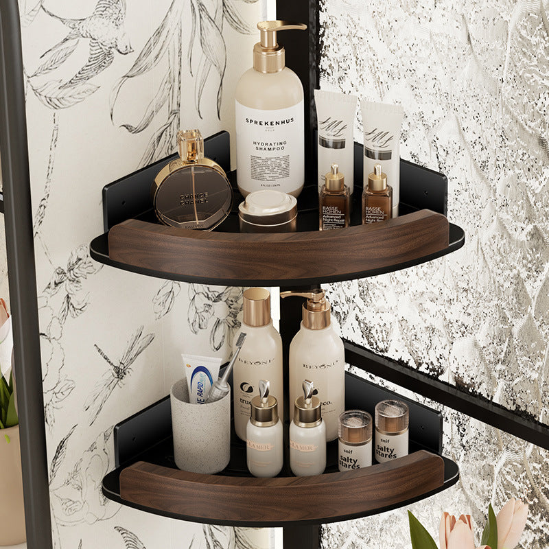 Black walnut toilet rack No punching toilet toilet washstand Wall mounted bathroom Tripod bathroom