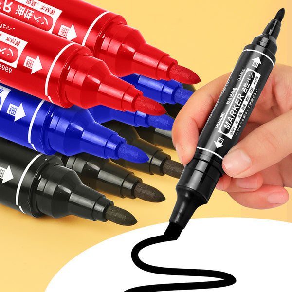 Large capacity double-head marker, thin hook pen, logistics special pen, construction site quick-drying large-head pen, graffiti pen, painting pen