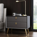 Bedside table free of installation drawer casual postmodern small cabinet accessible luxury scandinavian storage cabinet master bedroom classy leather