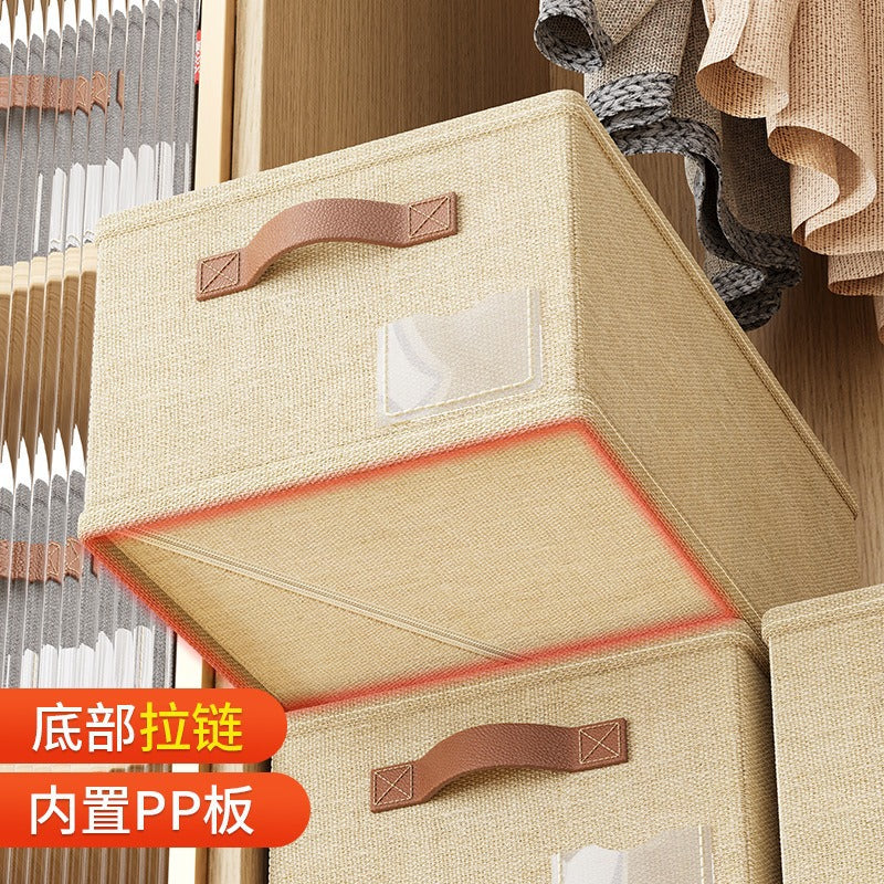 New Household Cotton and Linen Layered Clothes Storage Box Drawer Type Divided Underwear Box Dormitory Clothes Pants Organizing Box