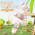 Summer popular plastic cup cartoon kids outdoor portable cute water bottle with strap high temperature resistant cup straw