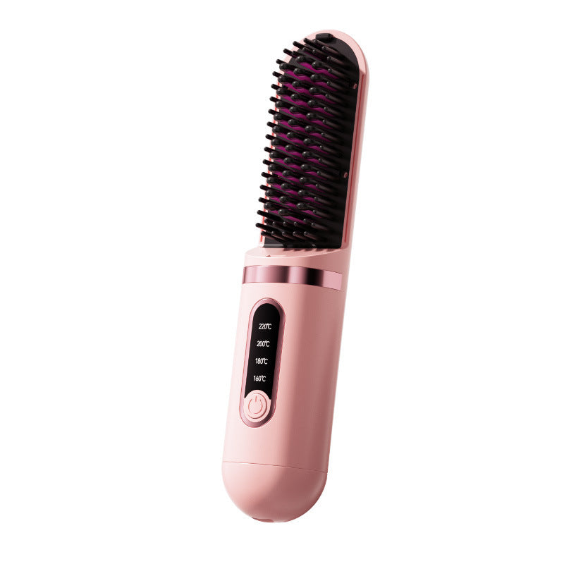 wireless charging hair straightening comb negative ion does not damage hair charging portable dormitory mini styling hair straightening comb