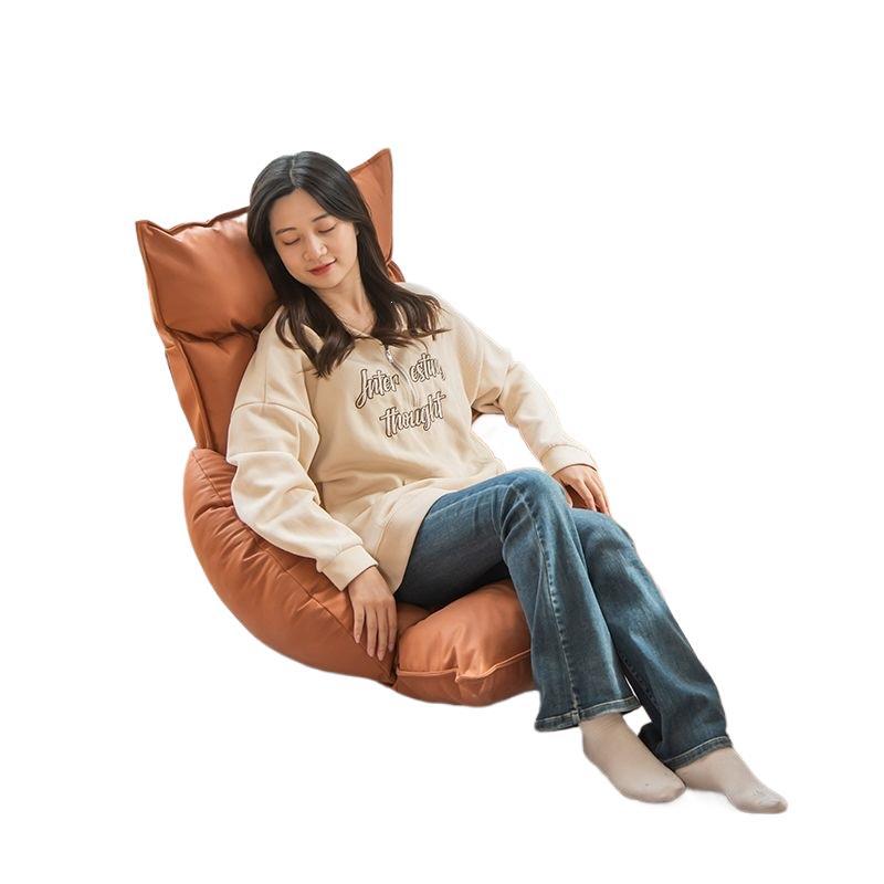 Japanese-style tech fabric lazy sofa - japanese-inspired reclining lounger for balcony, bay window, foldable, casual reading