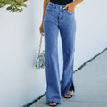 autumnew arrival  washed slit popular carefully selected mid-waist elegant denim pants casual pants