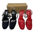 Za2024summernew arrival high heels stiletto toe cap flats sandals strap buckle hollow round toe european and american women's shoes