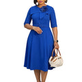 D3377 cross-border african trade  summer new arrival: elegant and slim-fitting five-sleeve foreign trade dress