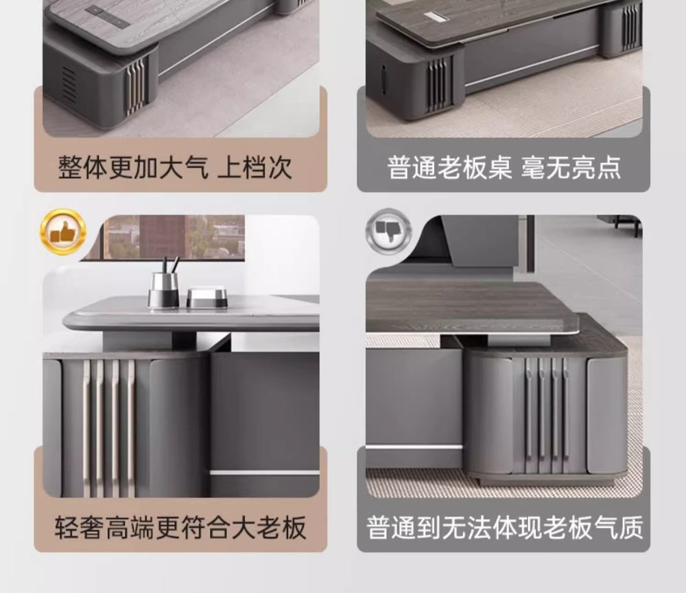 Boss desk office desk casual modern president manager desk supervisor table and chair combination light luxury executive desk office furniture