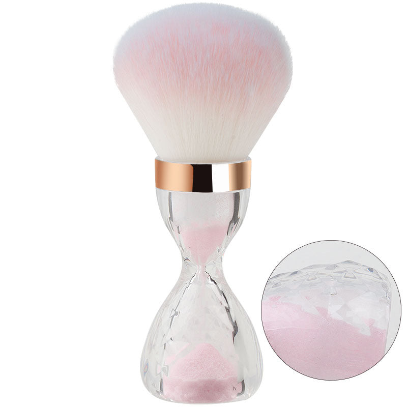 personalized odm portable loose powder brush hourglass soft bristle large head brush powder catching traceless blending brush cangzhou makeup brush